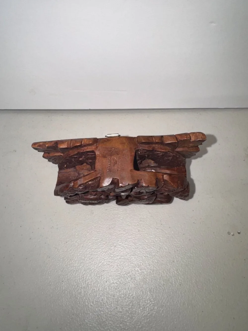 Vintage Balinese Bali Hand Carved Wood High Relief 3D Wall Art Panel Carving